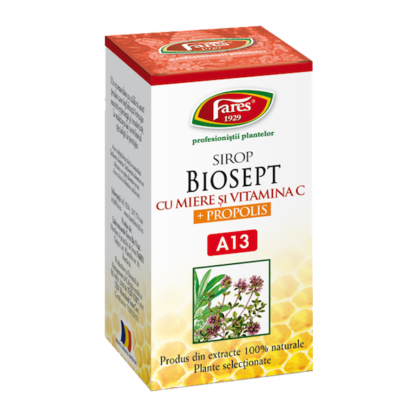 Biosept cu miere și propolis, A13, sirop, 100 ml